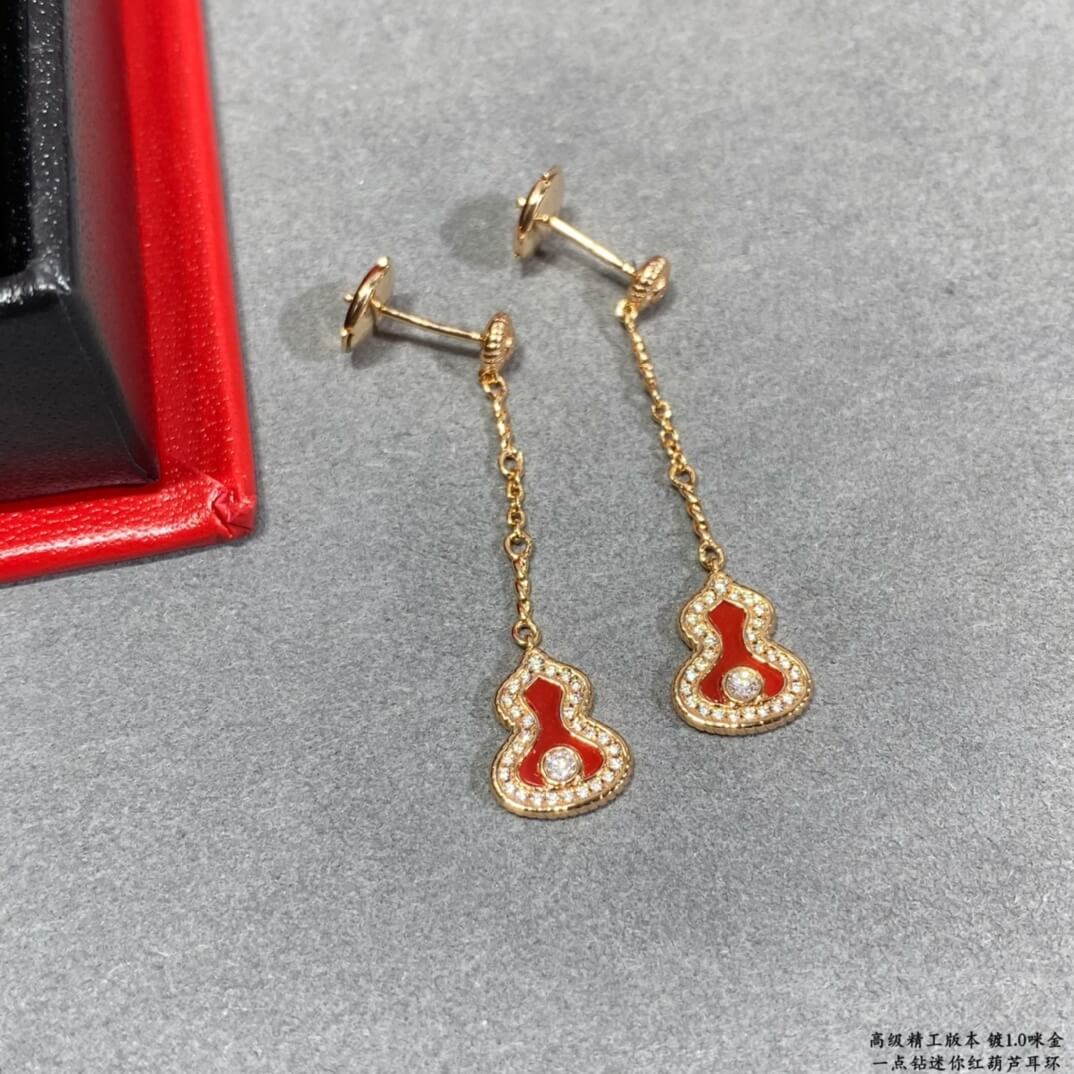 explosive beauty and rich fashion versatile red gourd earrings trend eh13168a47