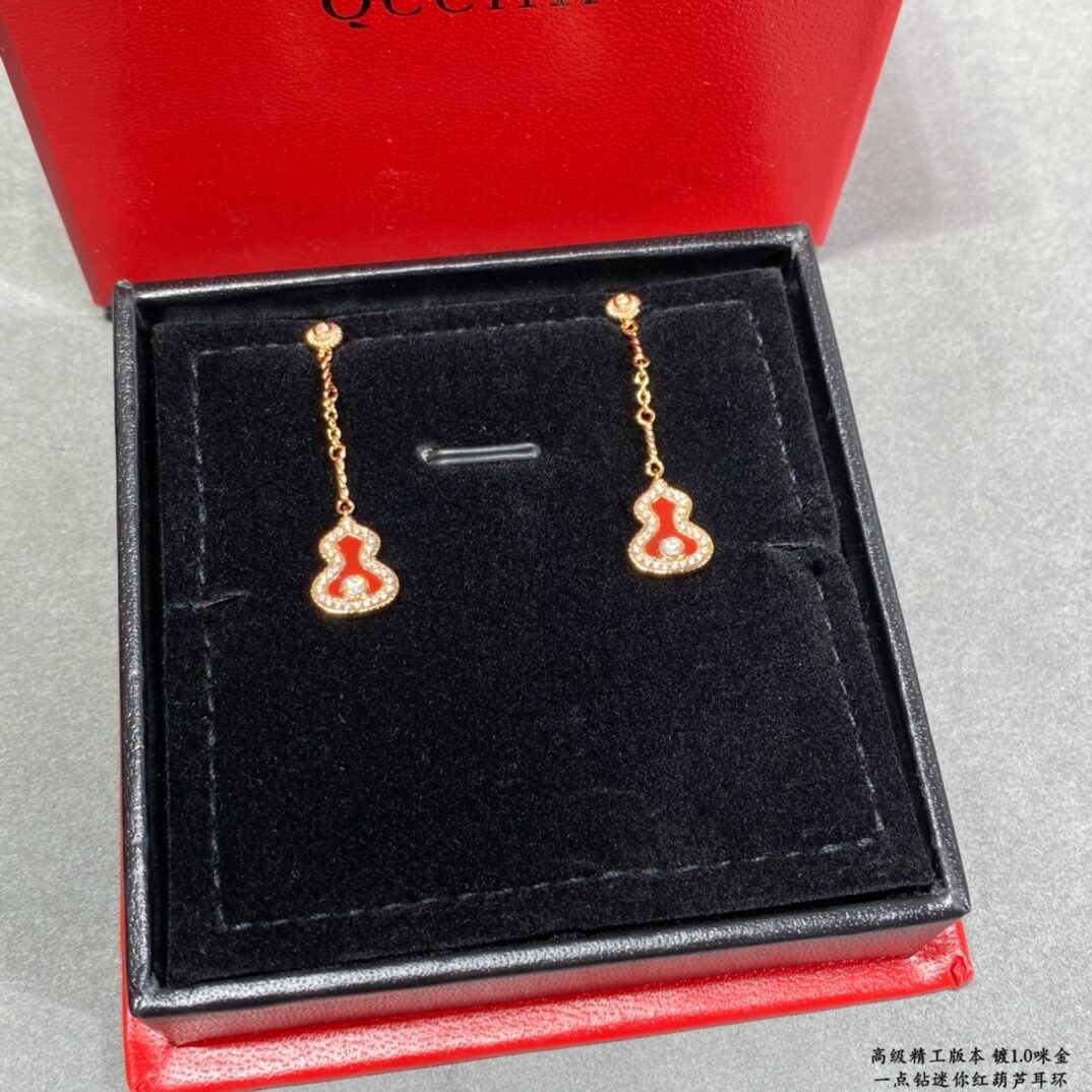 explosive beauty and rich fashion versatile red gourd earrings trend eh13168a47