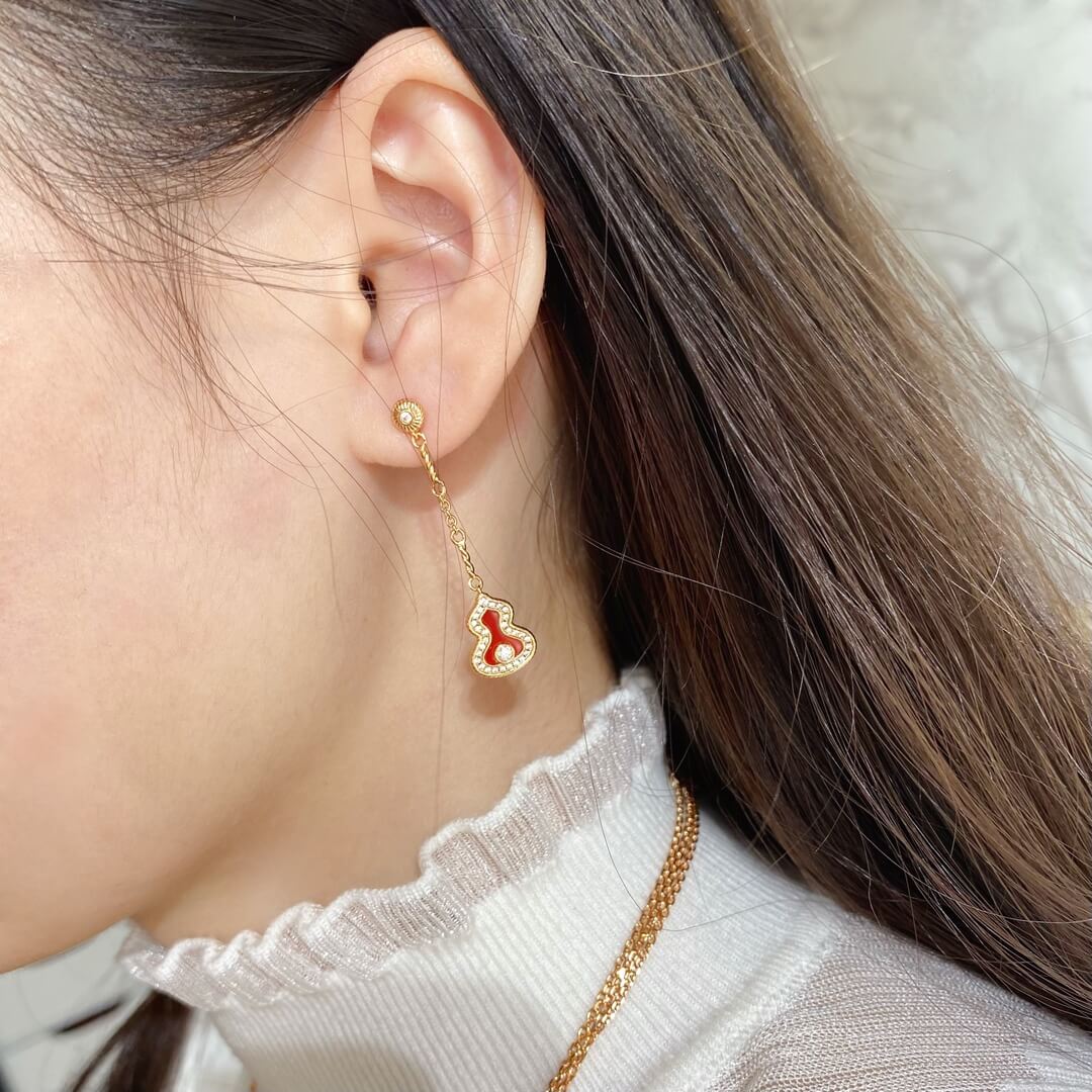 explosive beauty and rich fashion versatile red gourd earrings trend eh13168a47