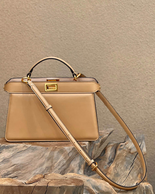 fd apricot peekaboo iseeu shoulder bag crossbody bag 70193