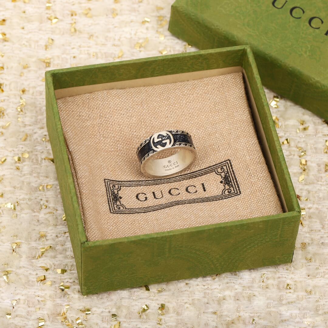fashion and high end interlocking double g ring jz13168a6