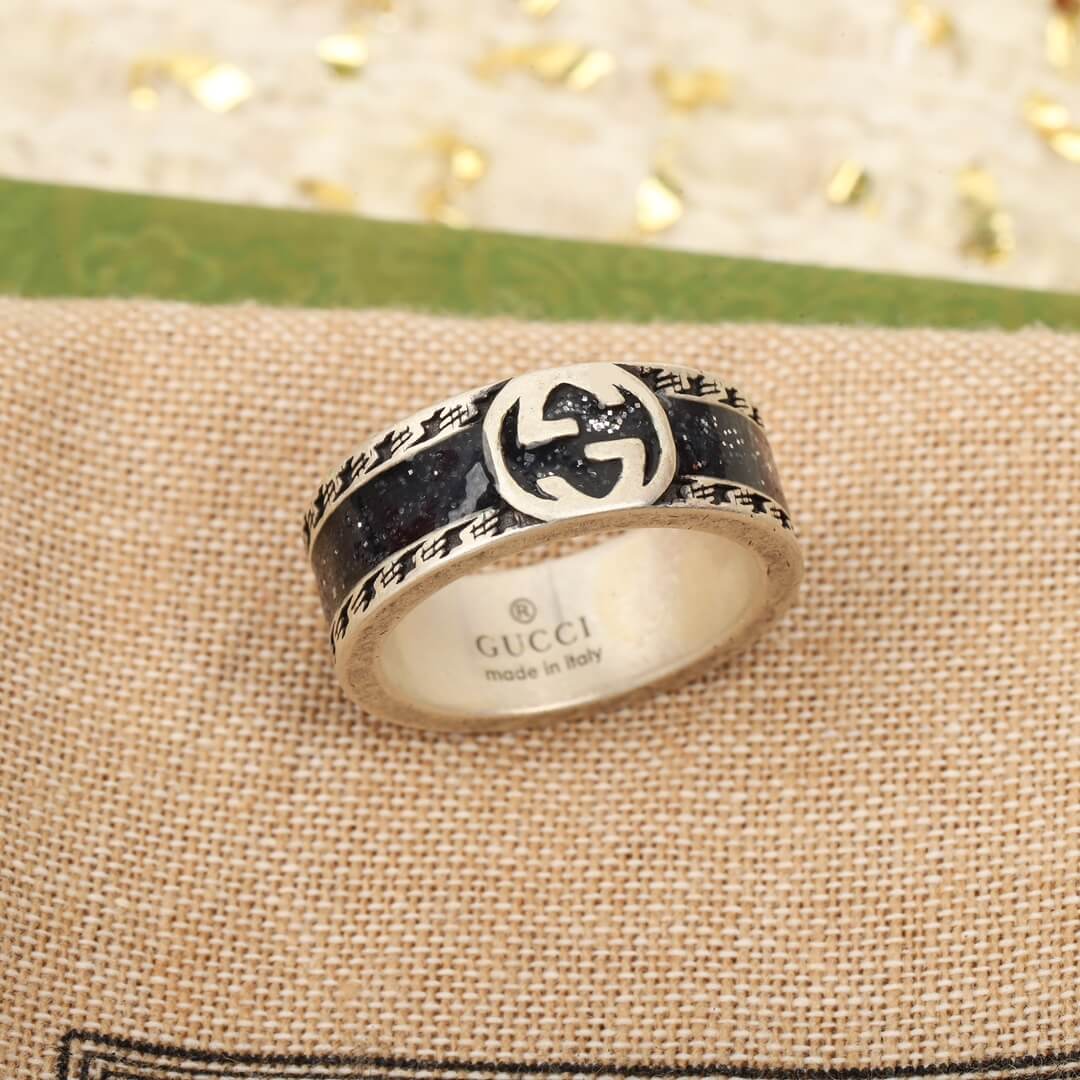 fashion and high end interlocking double g ring jz13168a6
