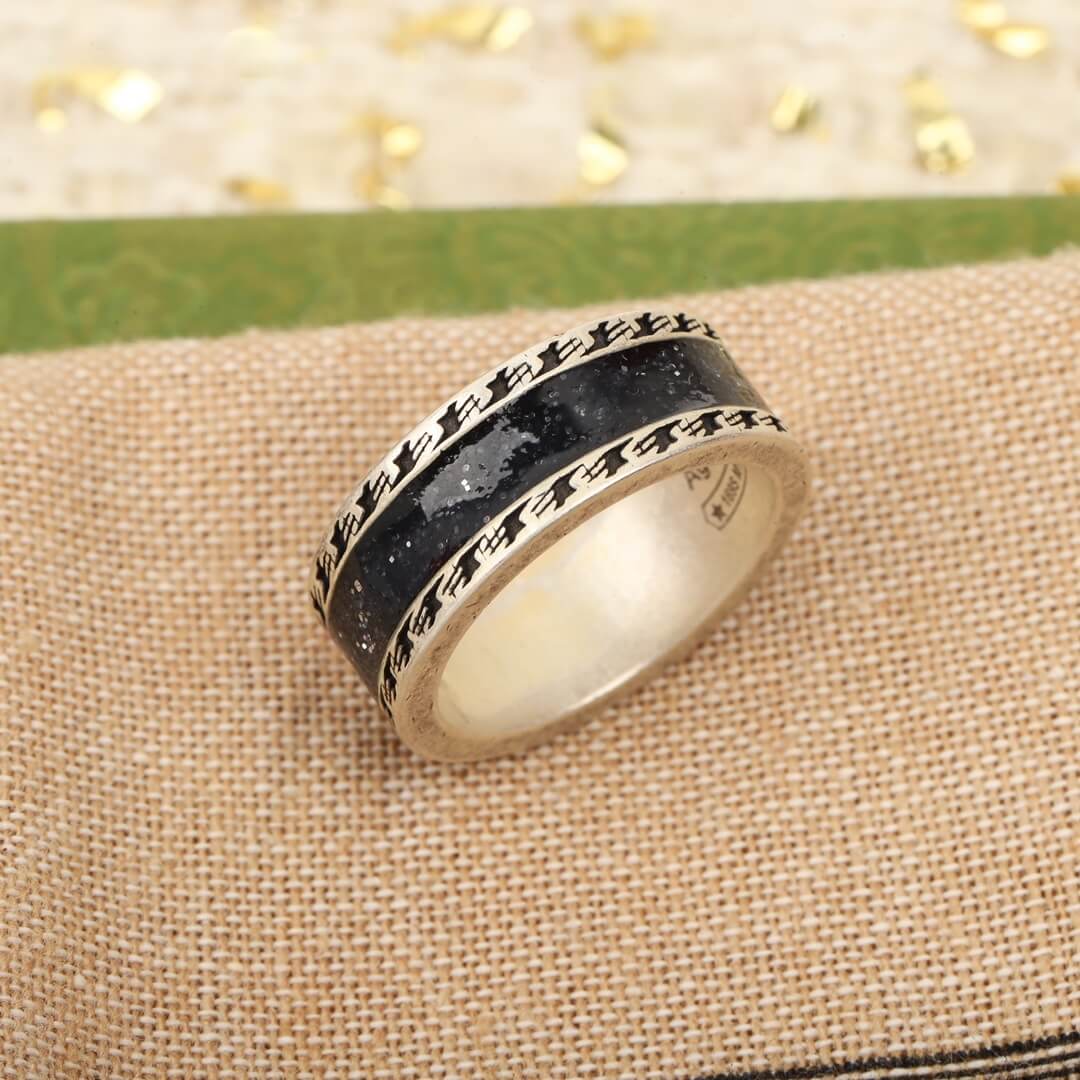 fashion and high end interlocking double g ring jz13168a6