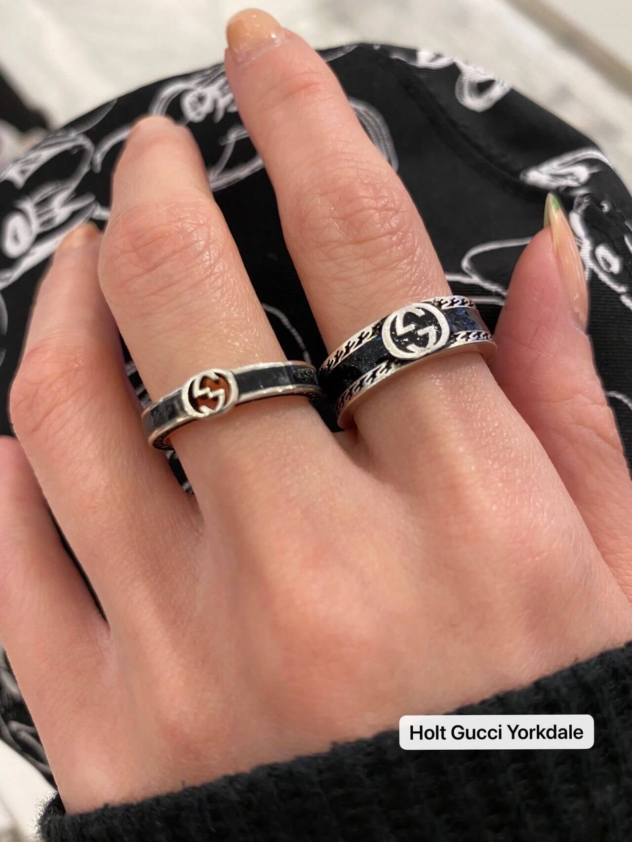 fashion and high end interlocking double g ring jz13168a6