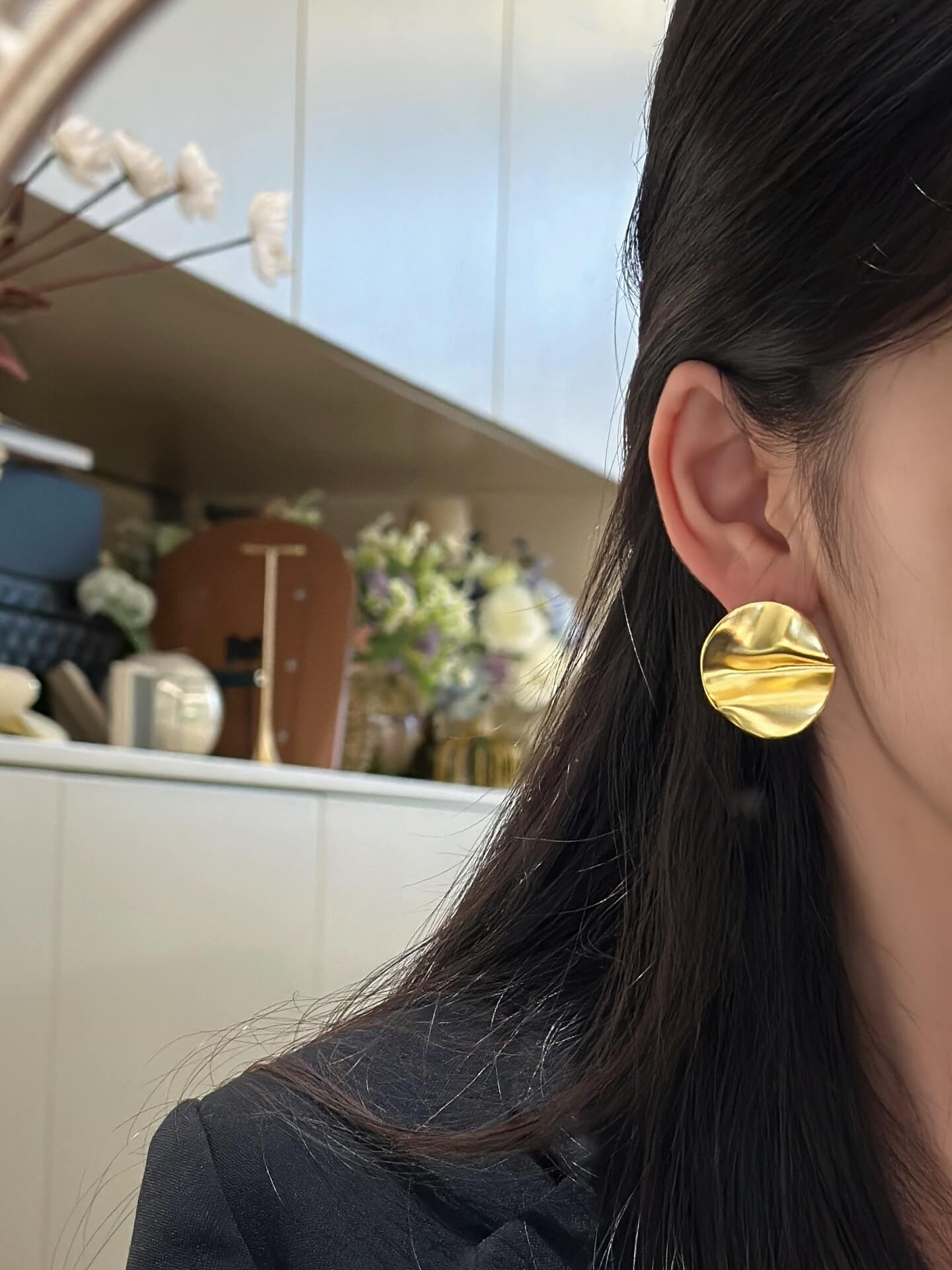 fashionable and minimalist high end wave round brand earrings ehc33