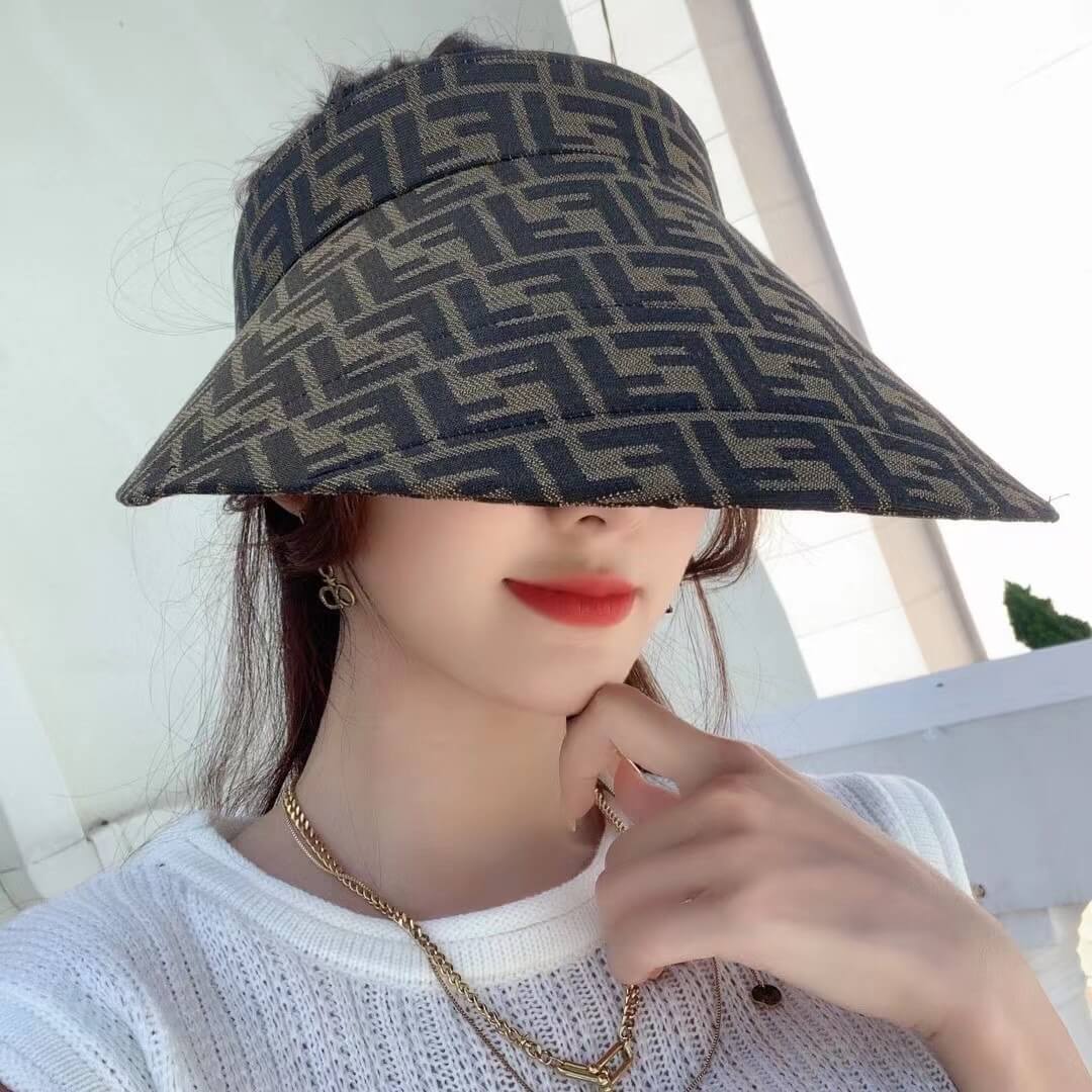 fendi classic double f presbyopia premium sunscreen empty top hat mz13168a20