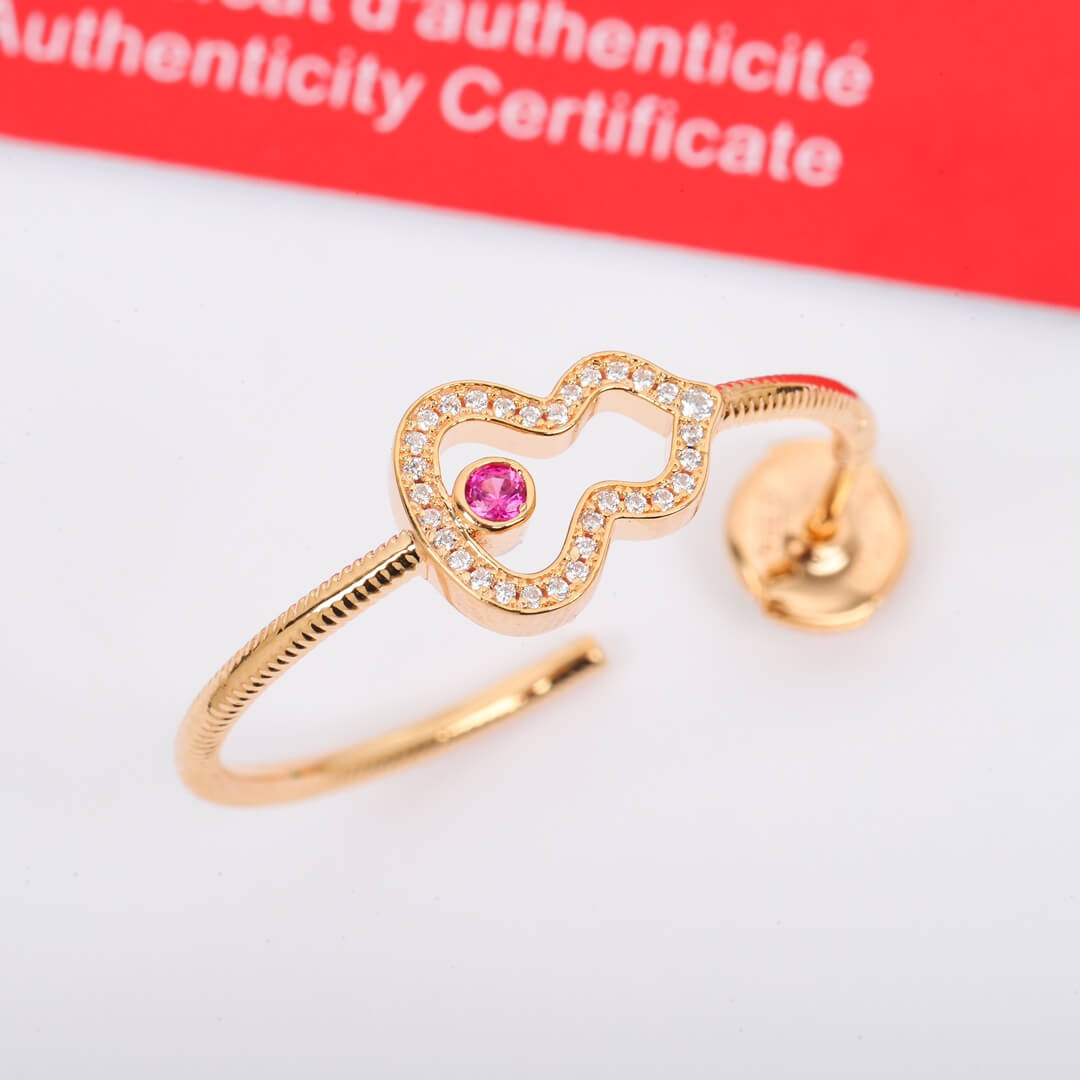 french circle gourd single diamond design feel advanced earrings eh13168a35