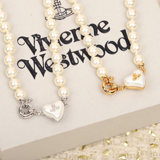 french design sense saturn love pearl necklace personalized niche xl13168a5