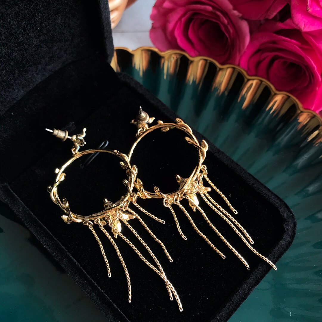 french enamel new personalized versatile circle tassel earrings eh13168a17