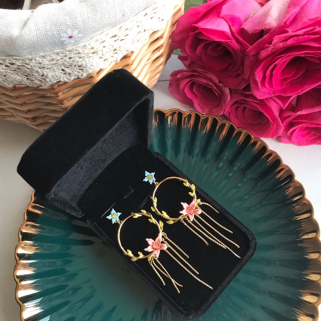 french enamel new personalized versatile circle tassel earrings eh13168a17