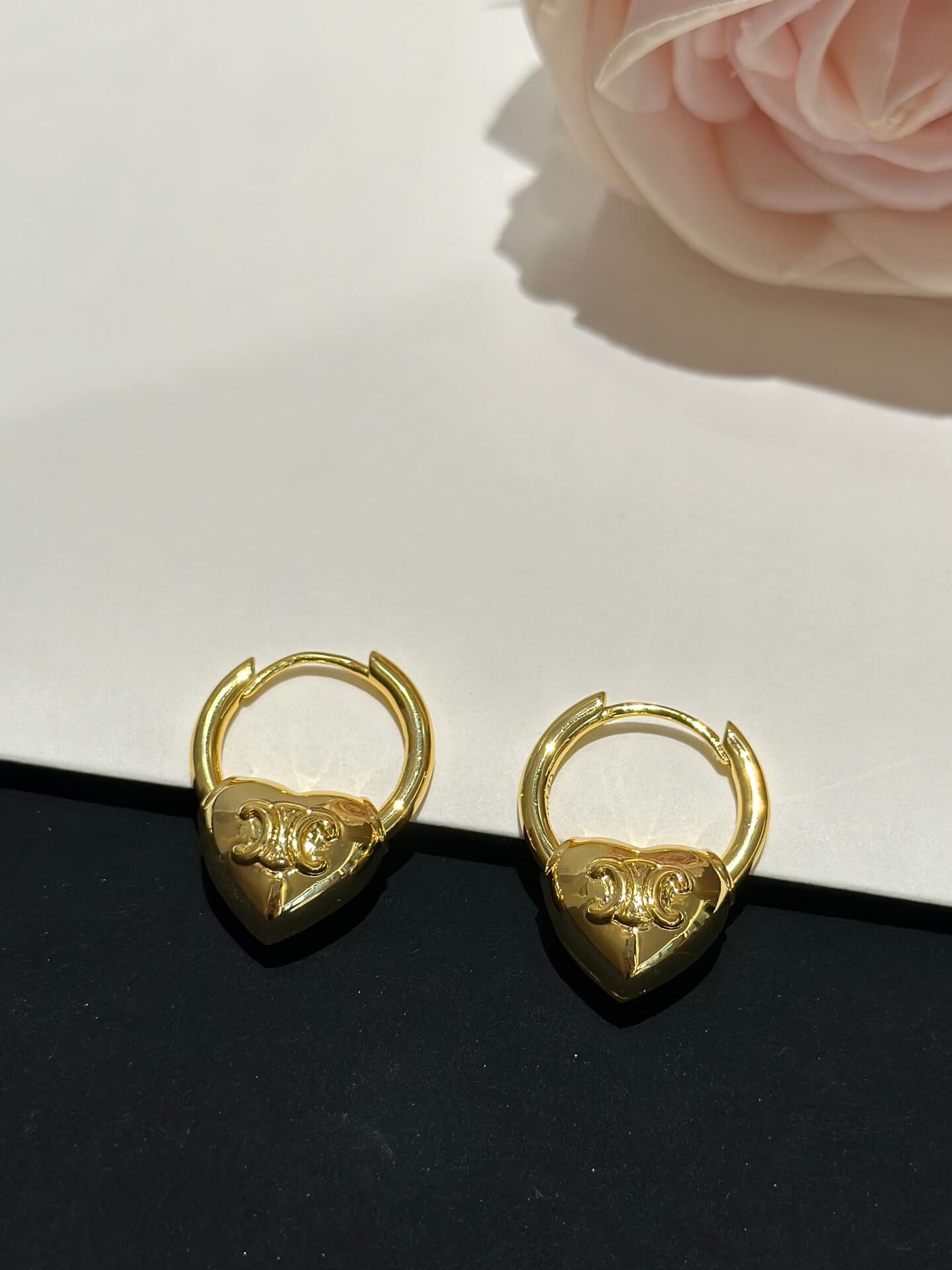 french versatile premium 3d love earrings ehc11