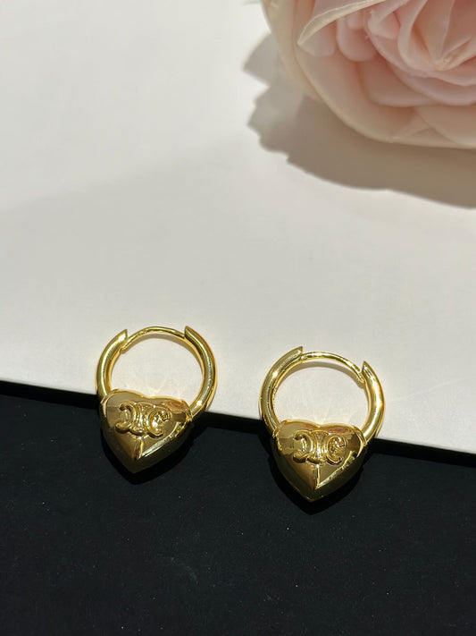 french versatile premium 3d love earrings ehc11