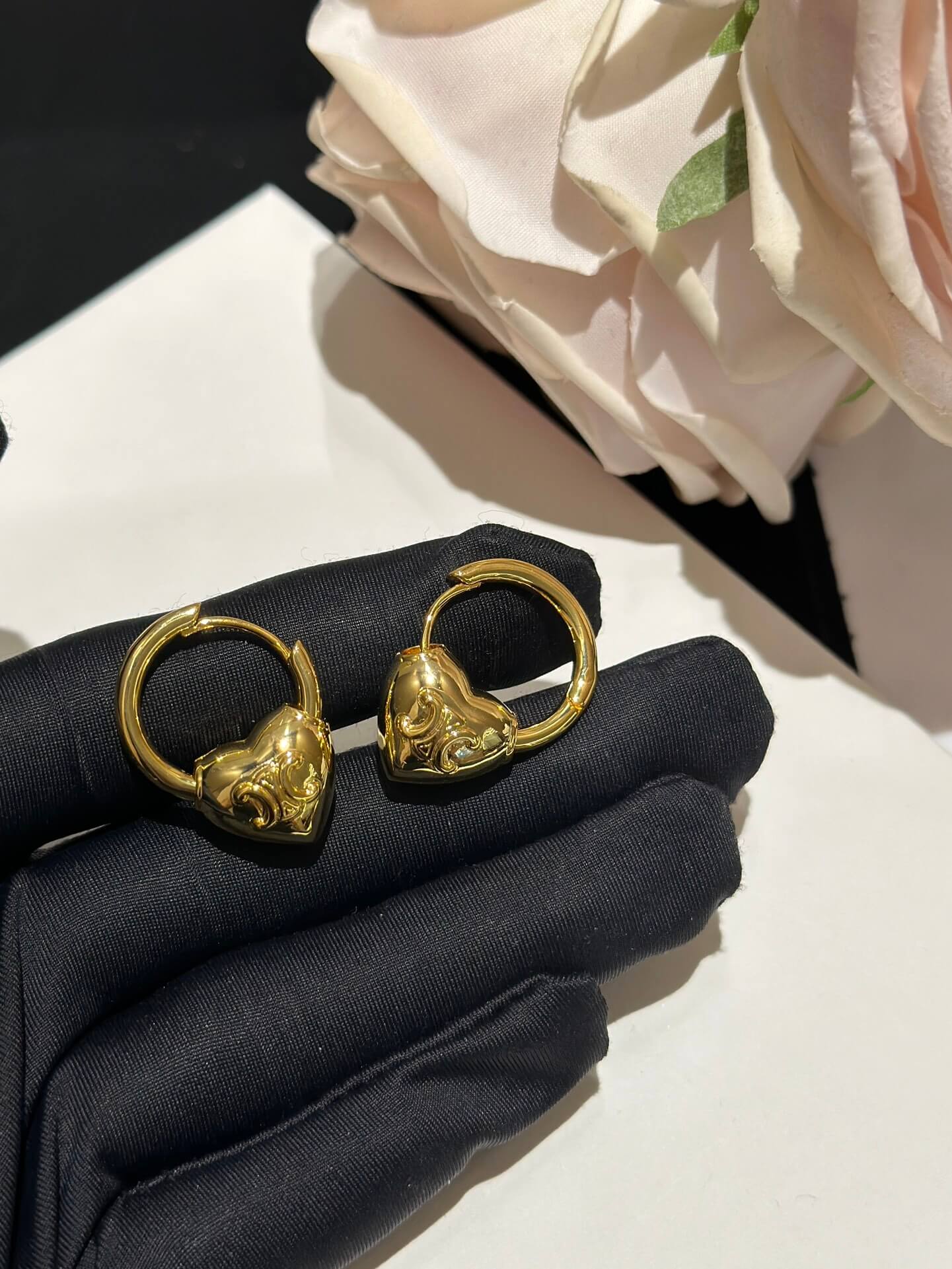 french versatile premium 3d love earrings ehc11