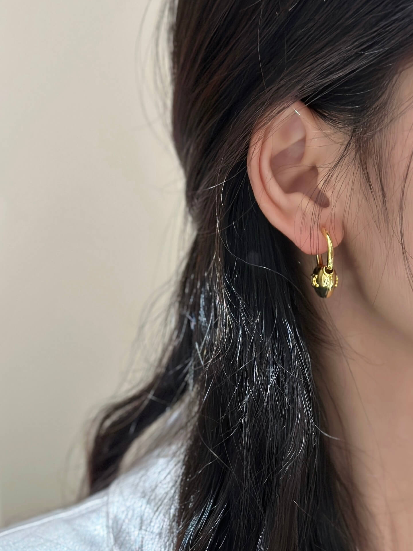 french versatile premium 3d love earrings ehc11