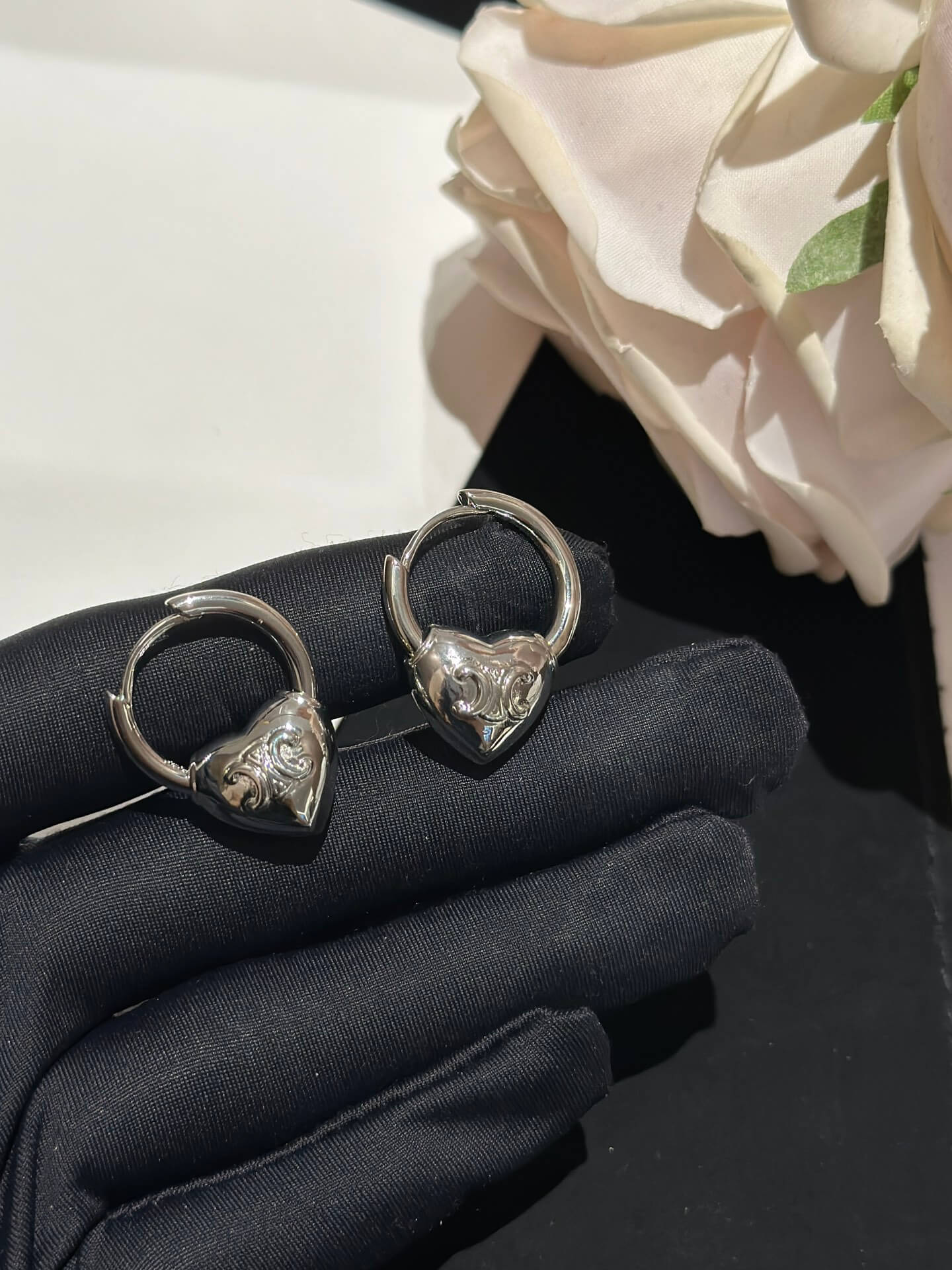 french versatile premium 3d love earrings ehc11