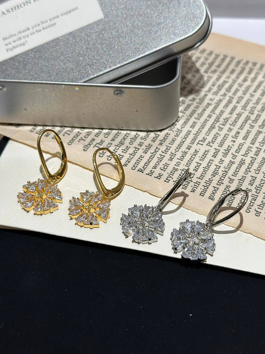 french vintage exquisite light luxury long style versatile elegant style hollow out celine earrings ehc10