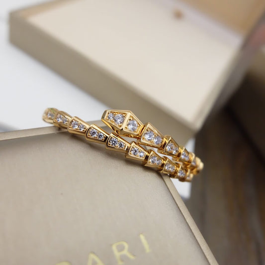 full diamond snake shaped bracelet with internet red personality and fashionable opening sz13168a10
