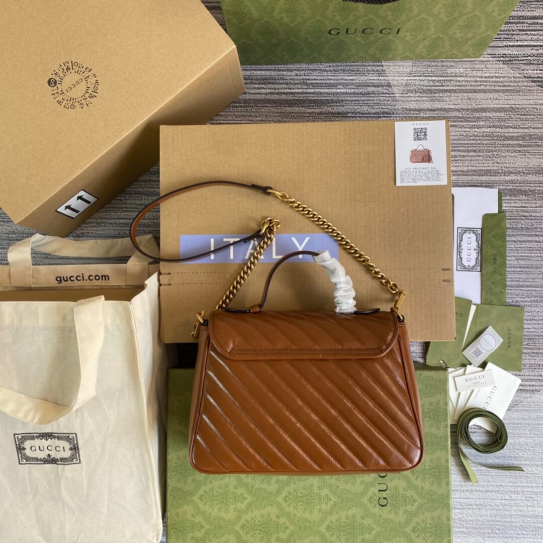 gc 498110 shoulder bag handbag leather apricot