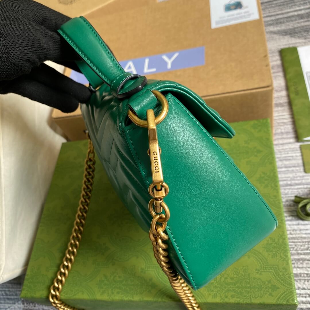 g c 547260 marmont shoulder bag cross body bags handbag leather green small size