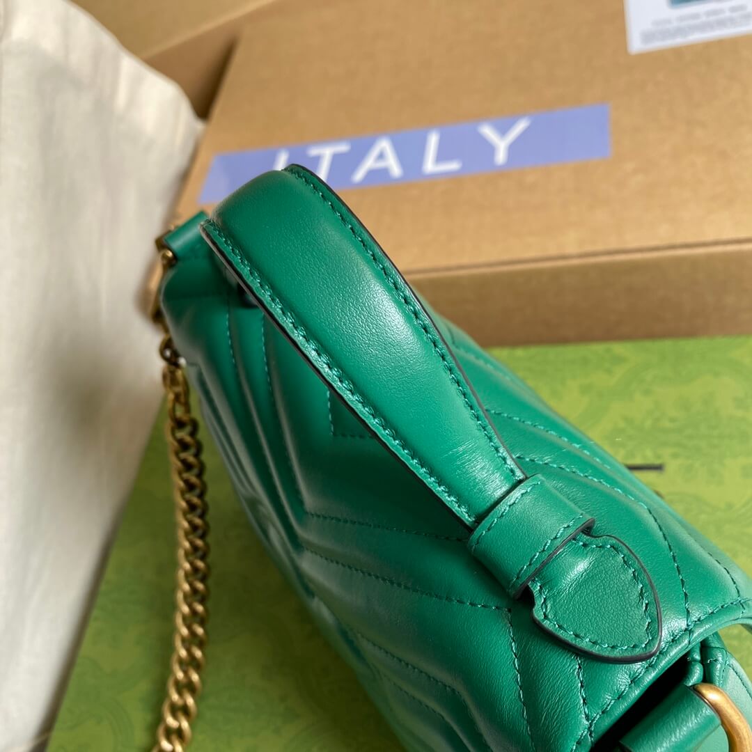 g c 547260 marmont shoulder bag cross body bags handbag leather green small size