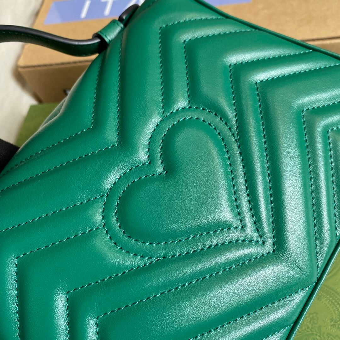 g c 547260 marmont shoulder bag cross body bags handbag leather green small size