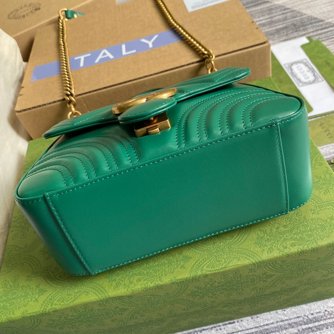 g c 547260 marmont shoulder bag cross body bags handbag leather green small size
