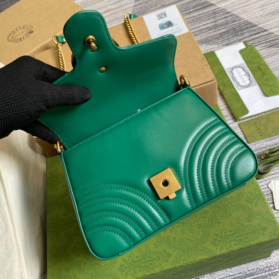 g c 547260 marmont shoulder bag cross body bags handbag leather green small size