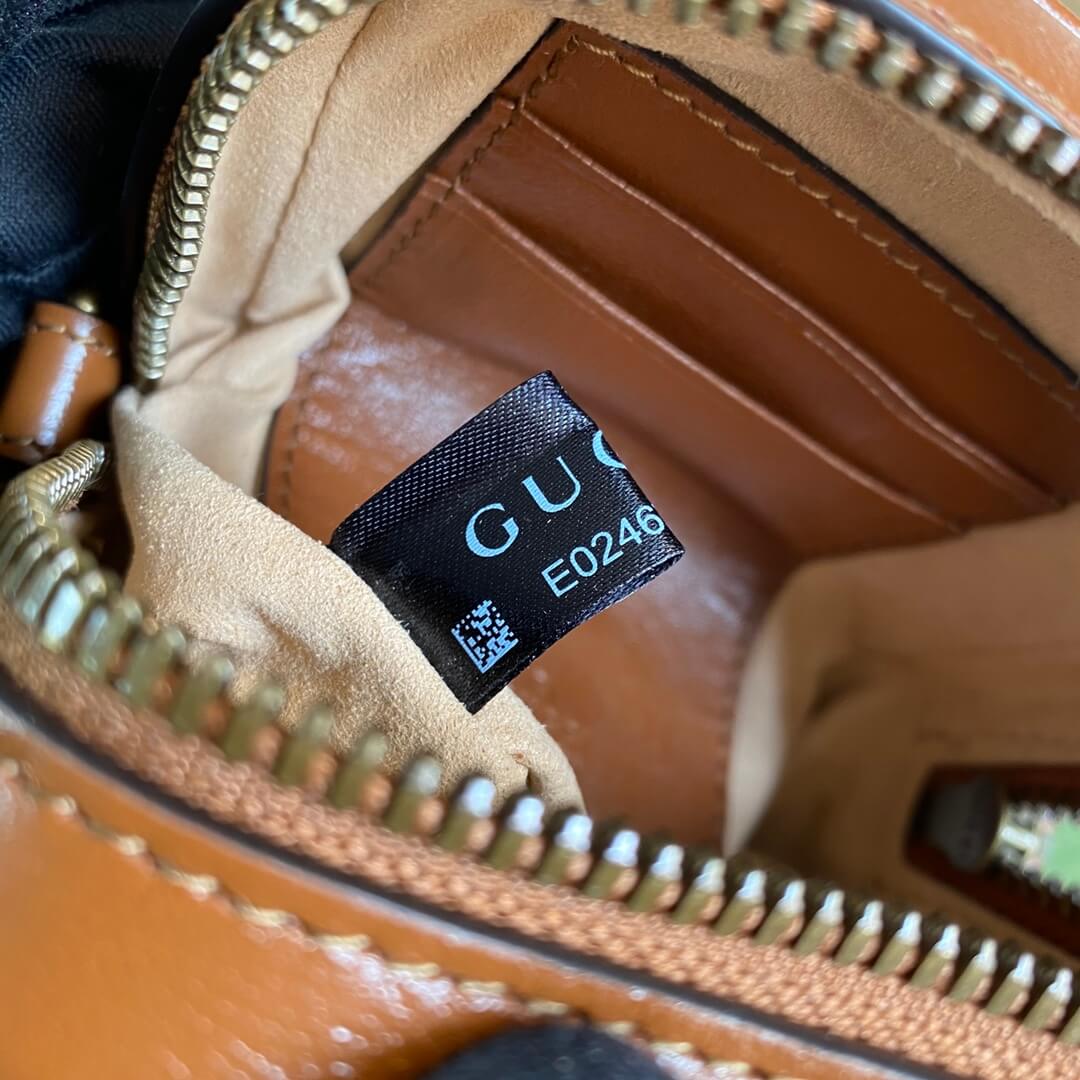 gc 598597 shoulder bag brown leather
