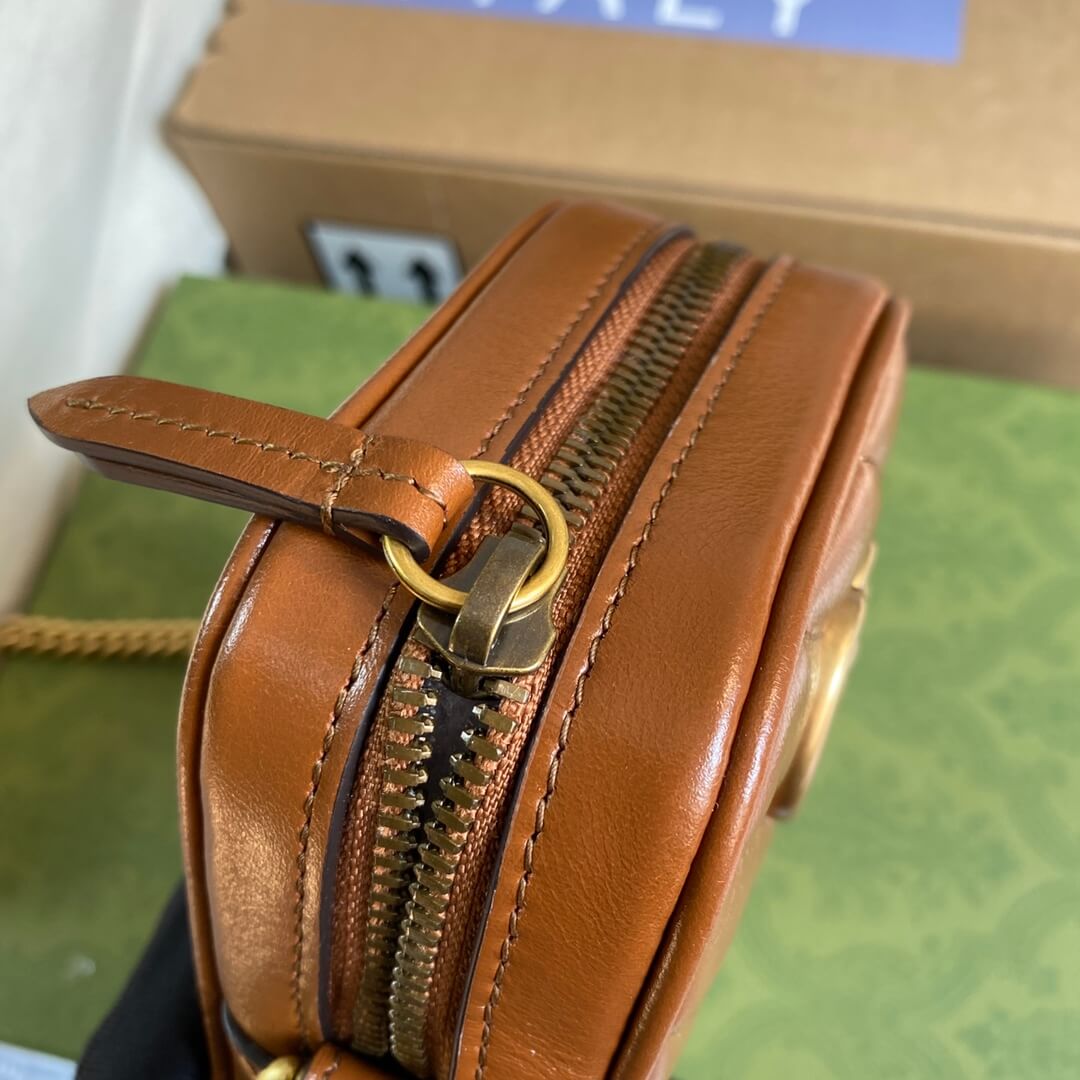 gc 598597 shoulder bag brown leather