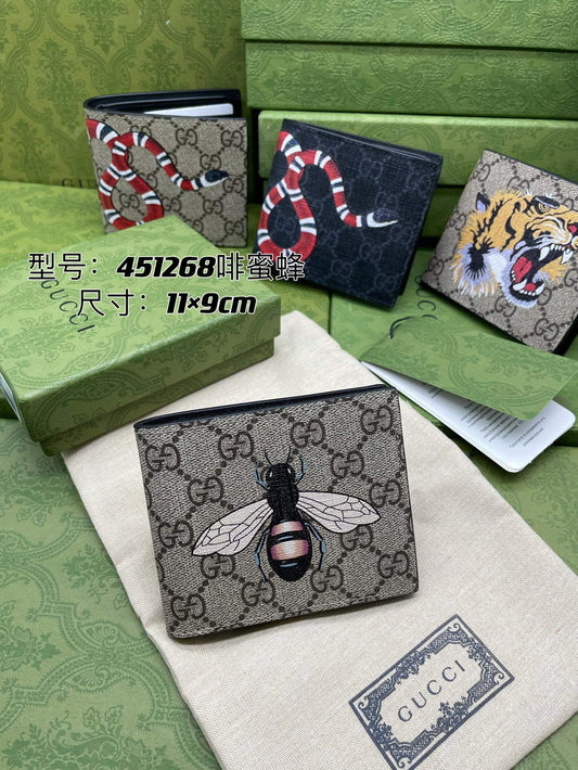 gc pvc screen printing bee wallet black 451268