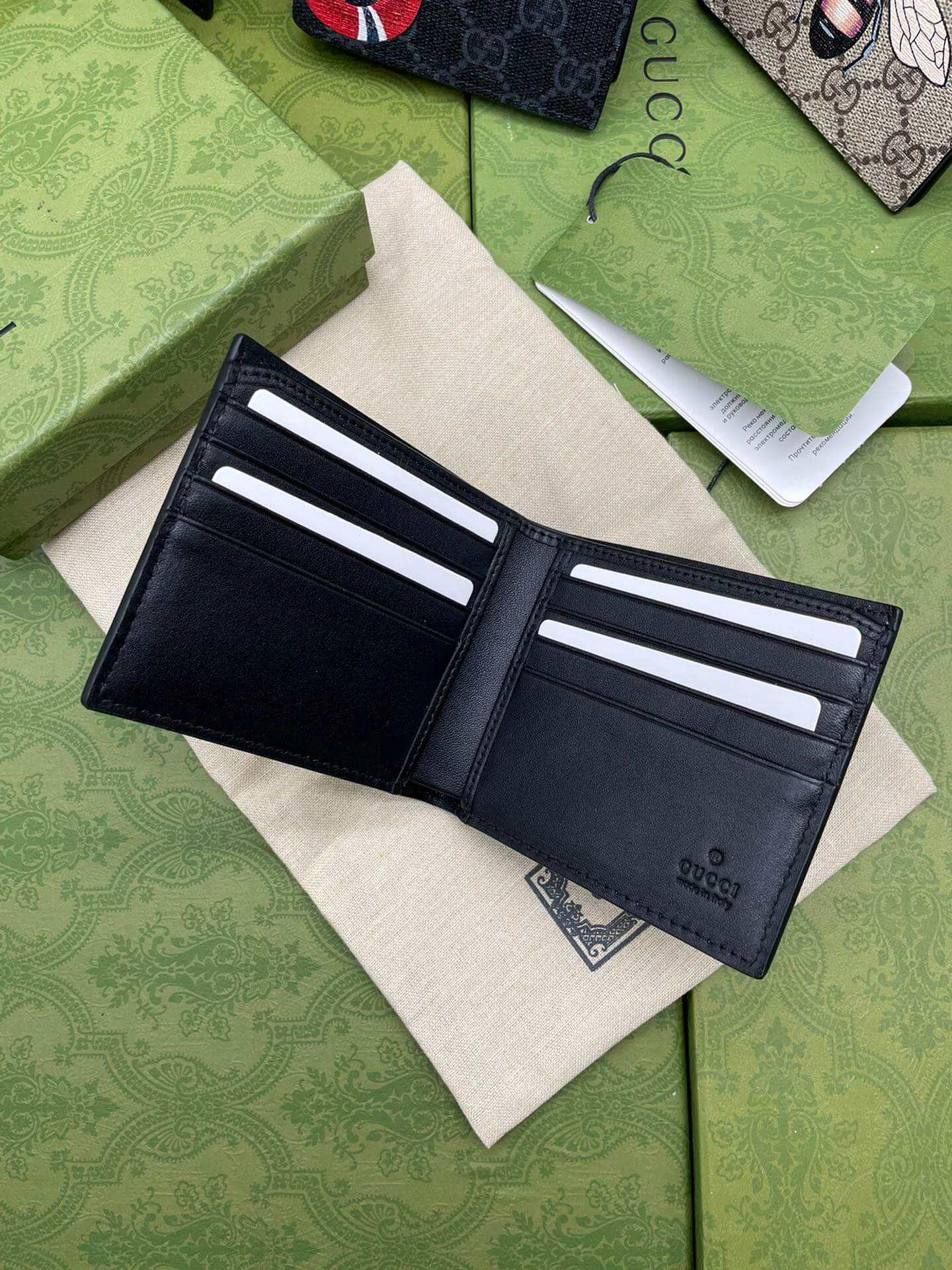 gc pvc screen printing tiger wallet grey 451268