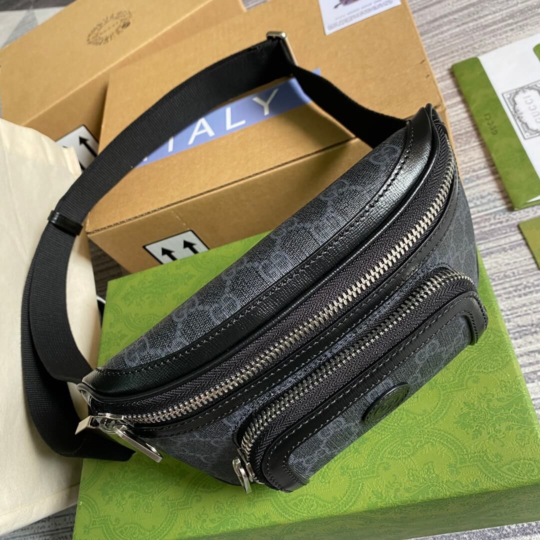 gg supreme belt bag black 682933