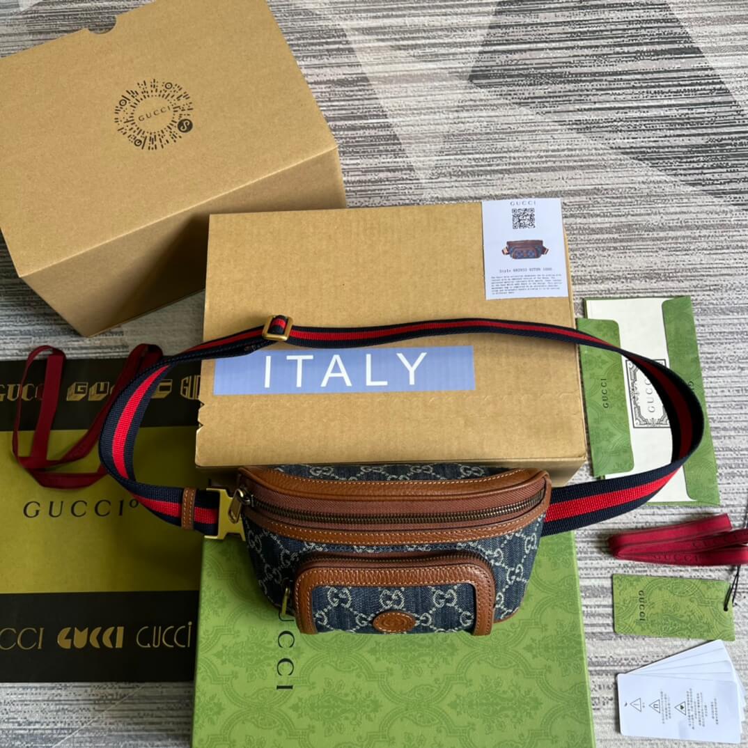 gg supreme belt bag blue 682933 free shipping