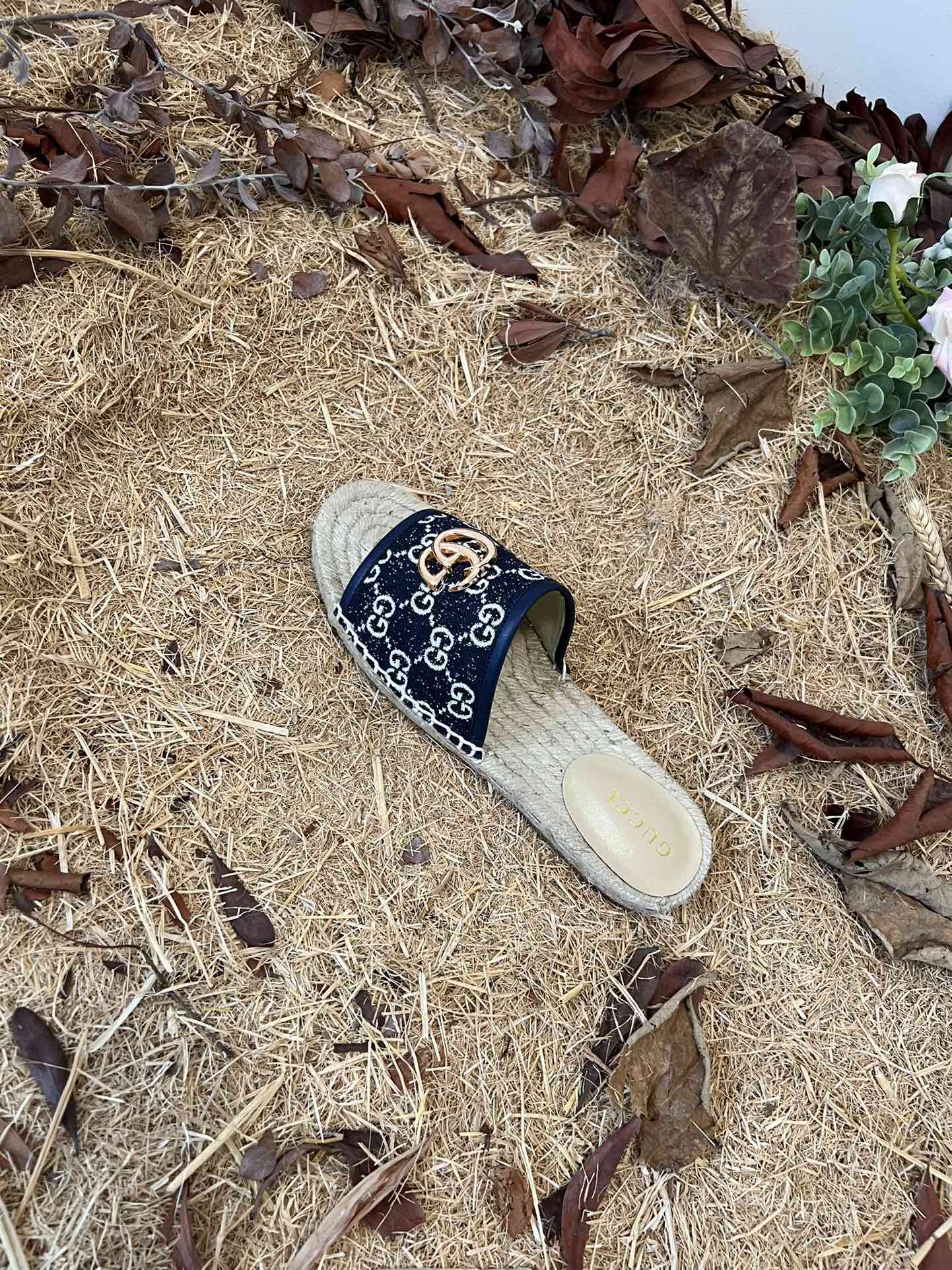 2022 new gg marmont slides slippers starboard flat canvas sandals