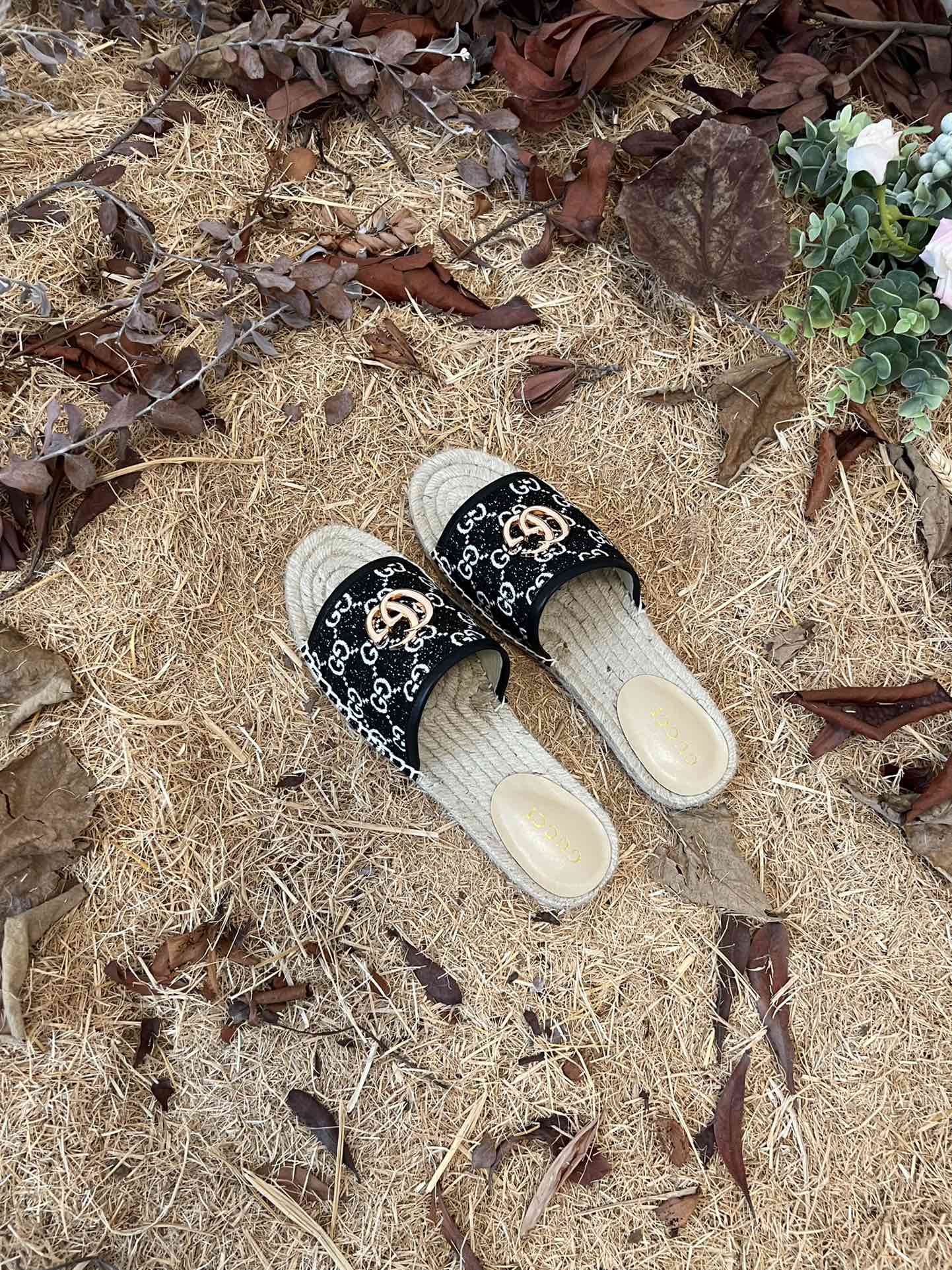 2022 new gg marmont slides slippers black 2 starboard flat canvas sandals