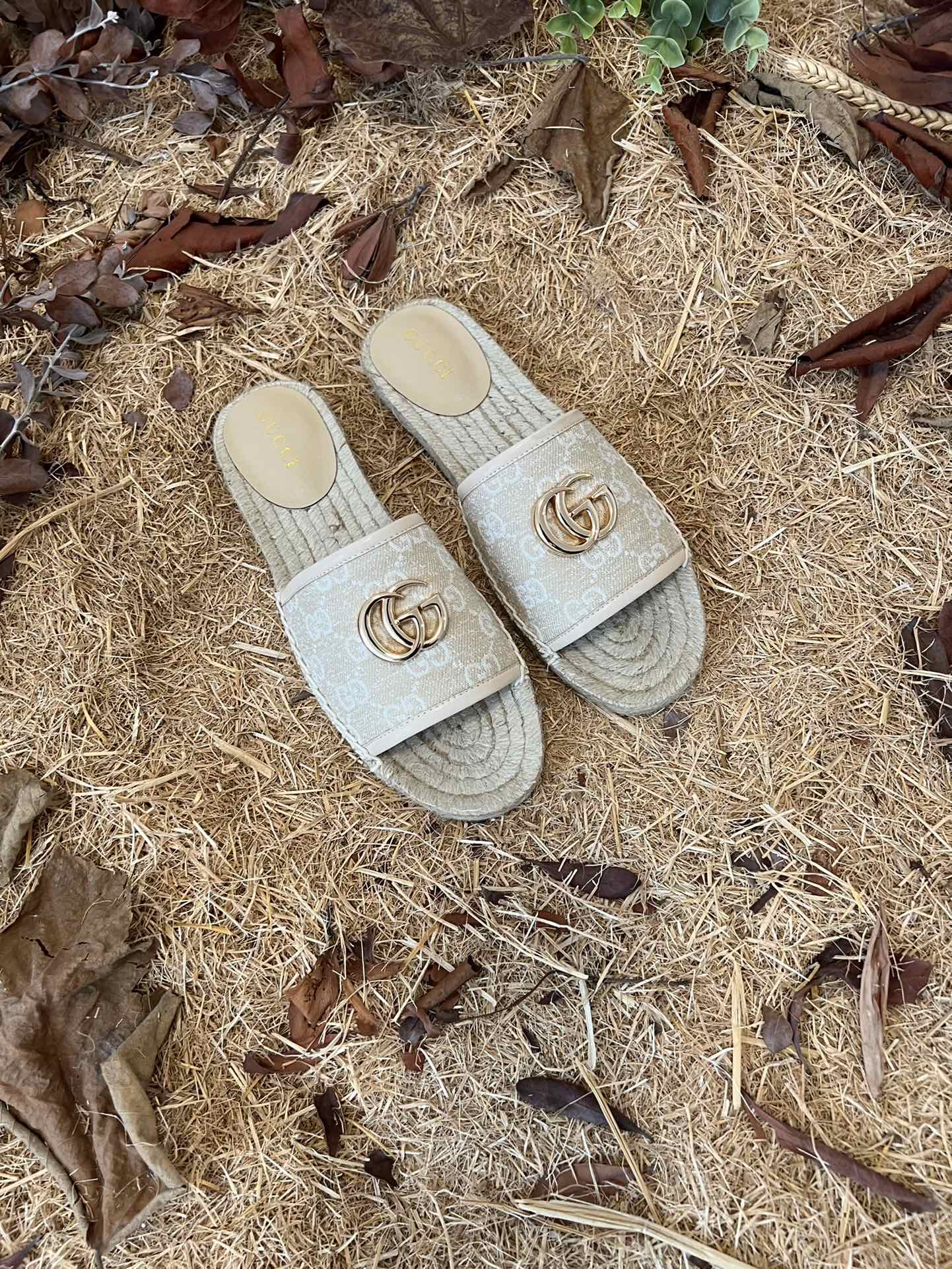 2022 new gg marmont slides slippers apricot starboard flat canvas sandals