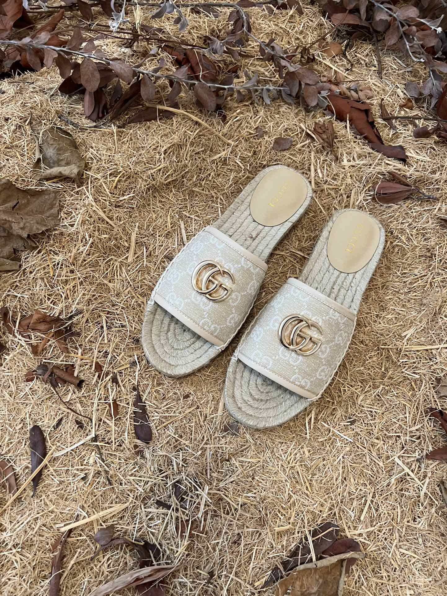 2022 new gg marmont slides slippers apricot starboard flat canvas sandals