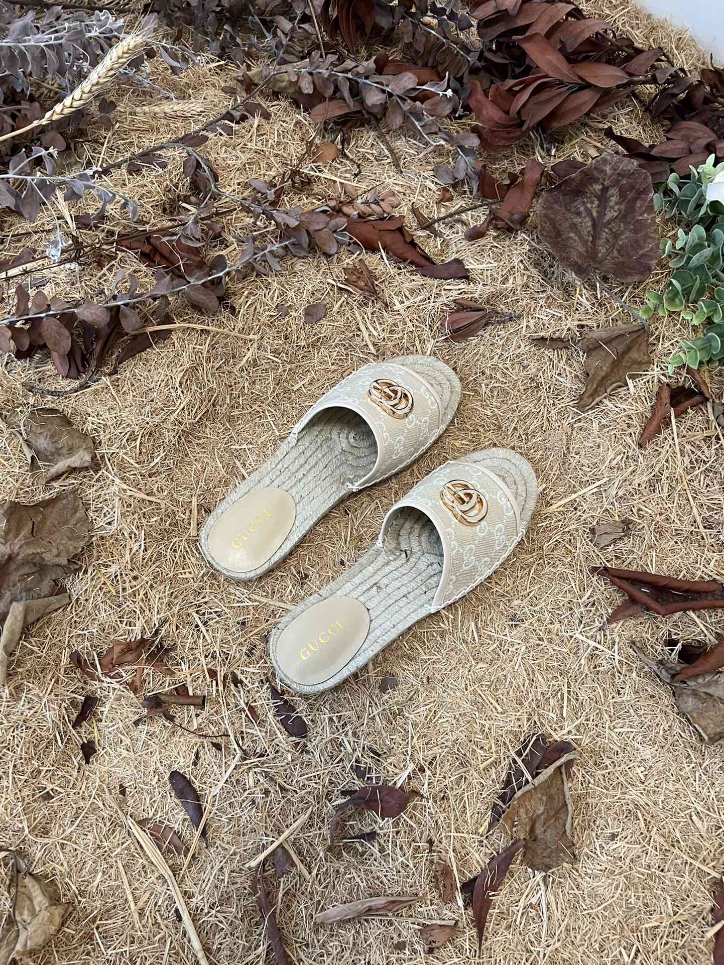 2022 new gg marmont slides slippers apricot starboard flat canvas sandals