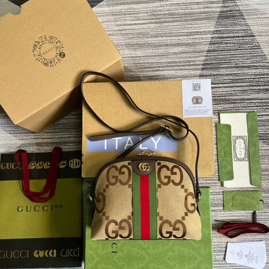 big GG brown shell bag