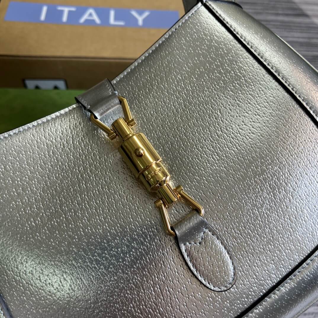 gucci subaxillary bag silver full leather 636709