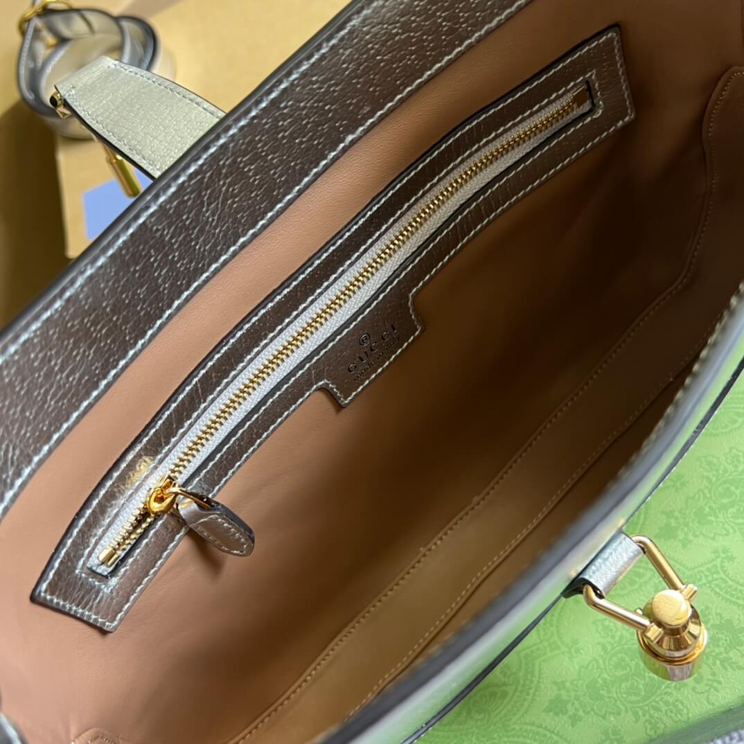 gucci subaxillary bag silver full leather 636709