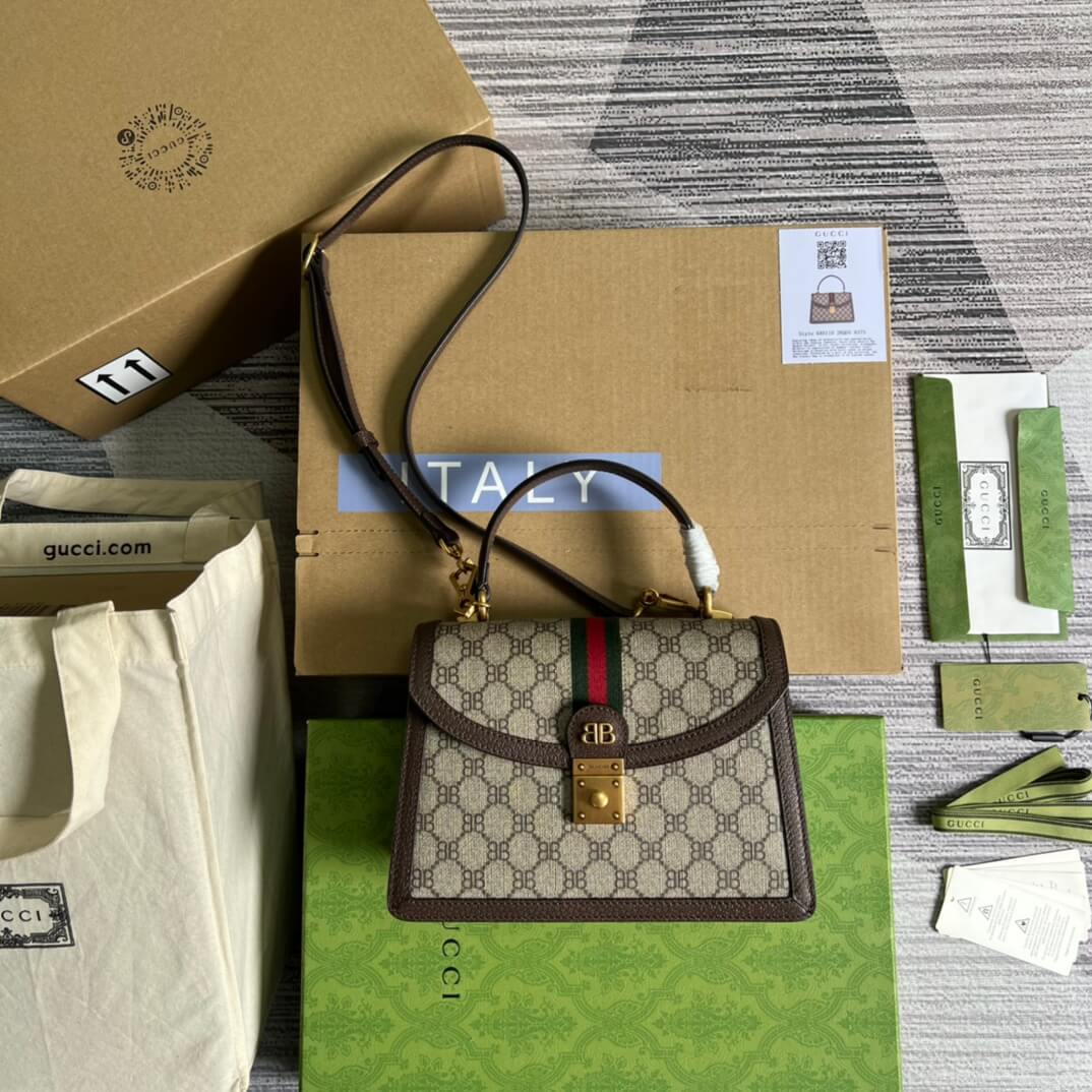 Shoulder bag brown gold