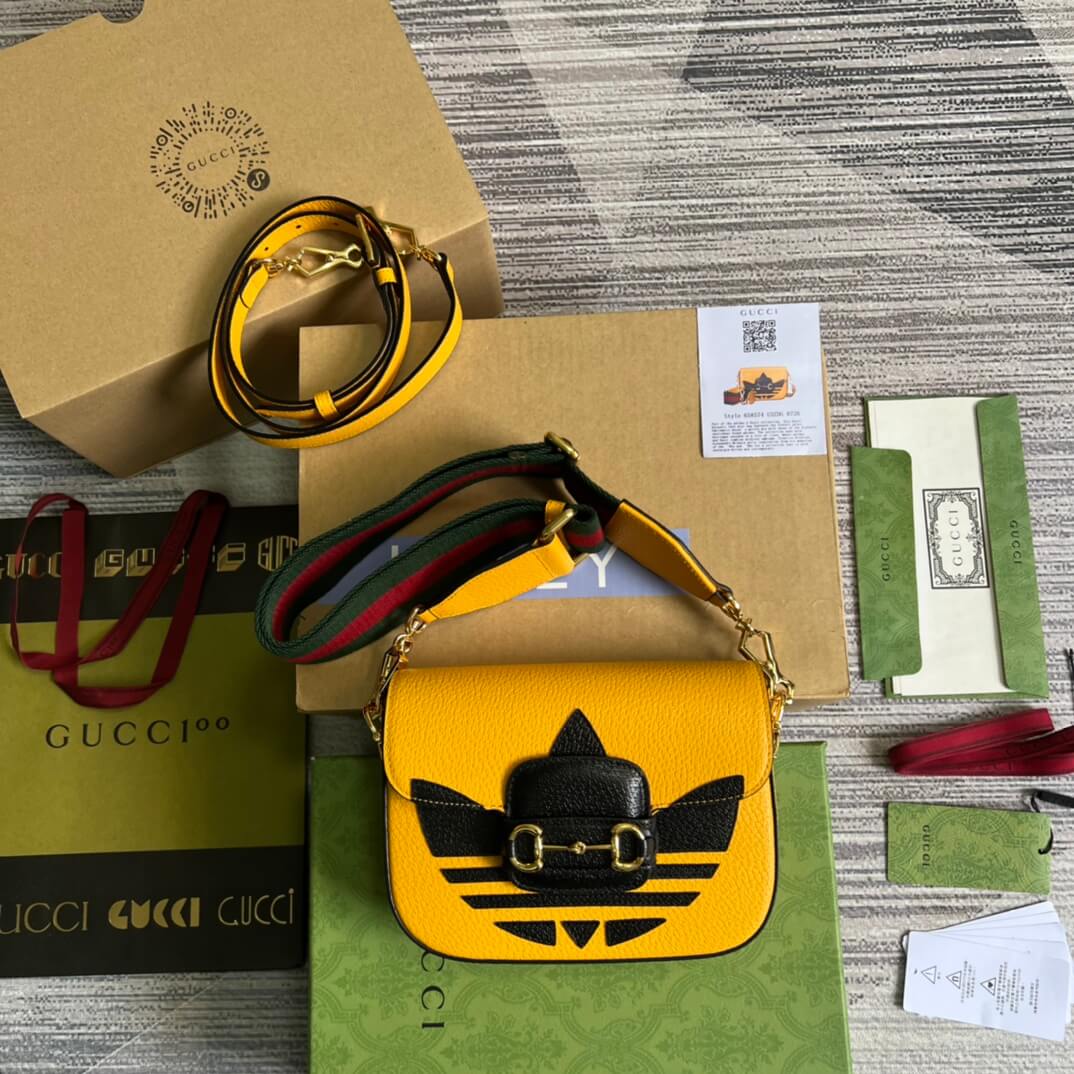 gucci shoulder mini bag yellow 658874