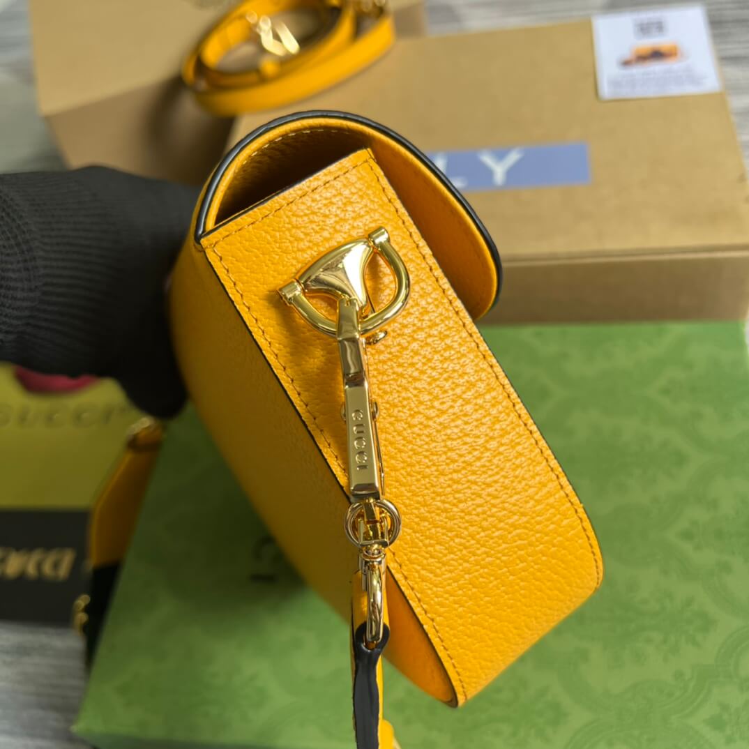 gucci shoulder mini bag yellow 658874