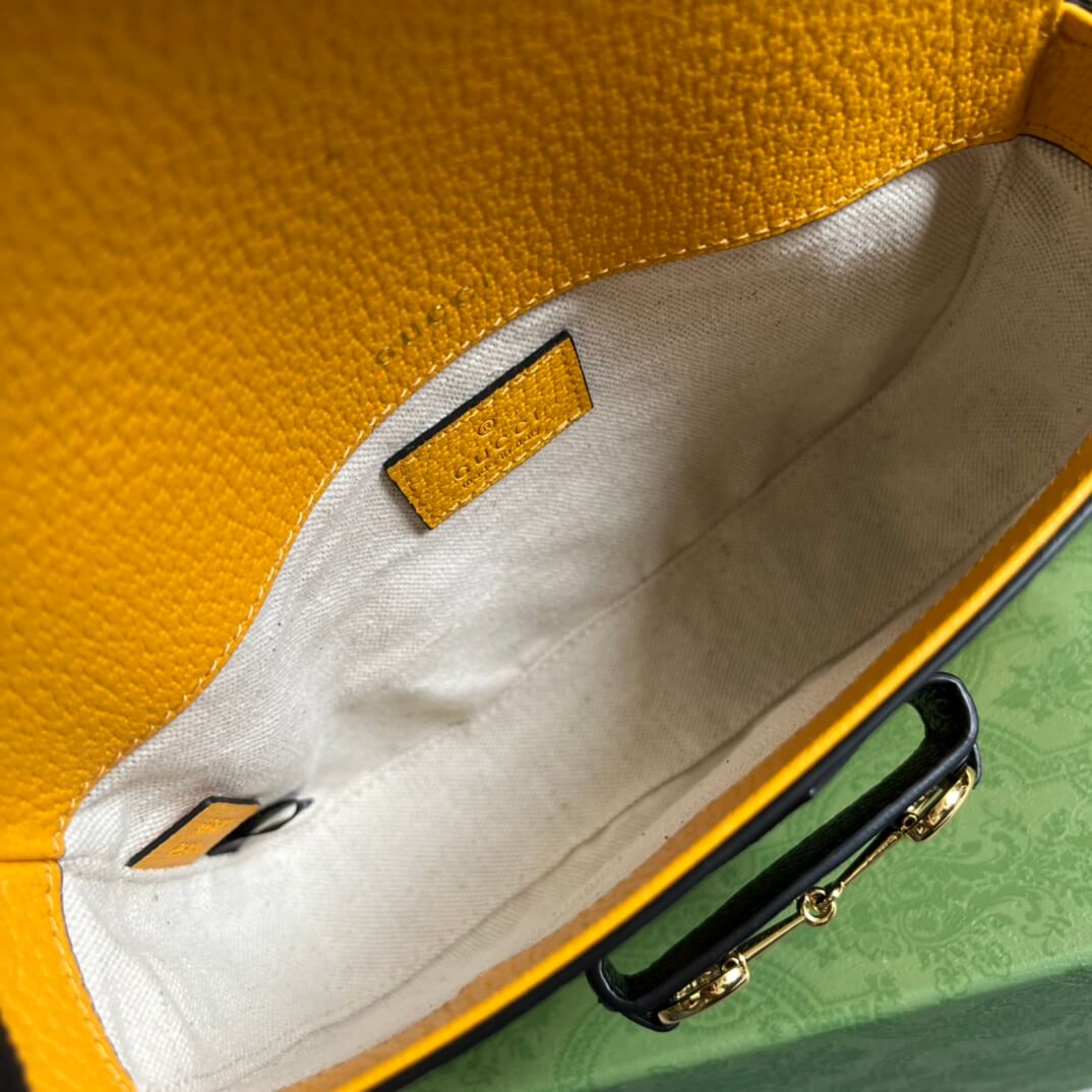 gucci shoulder mini bag yellow 658874