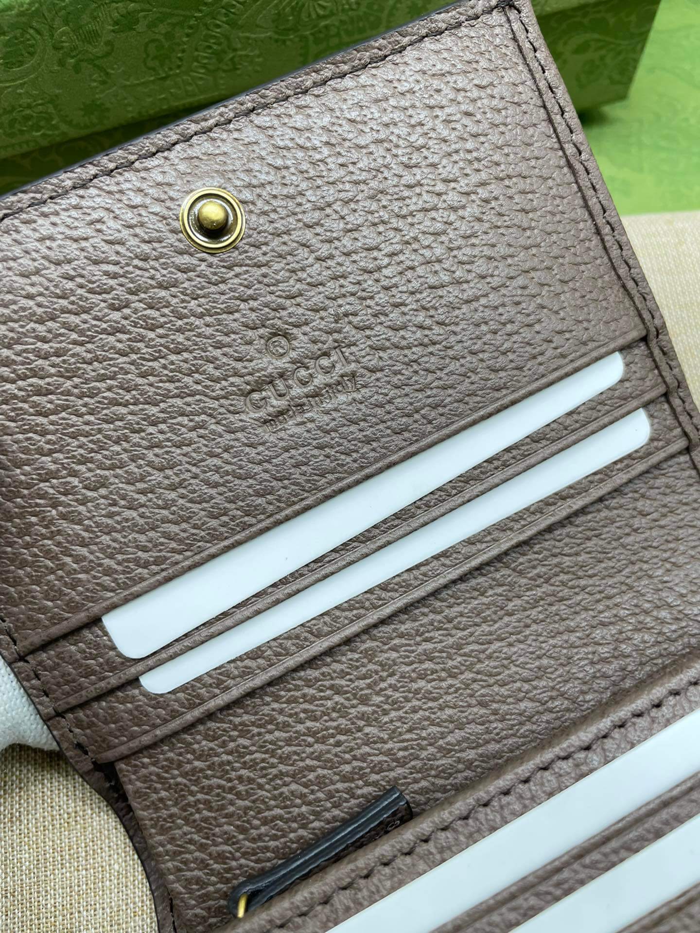 gg bamboo wallet card bag browm free shipping