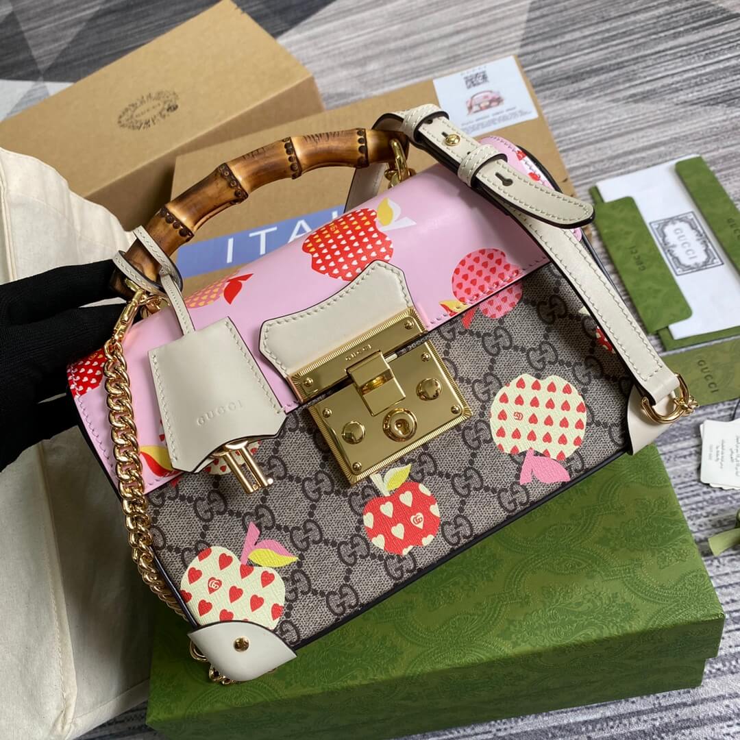 gg 603221 handbag shoulder bag cross body bags pink padlock calfskin