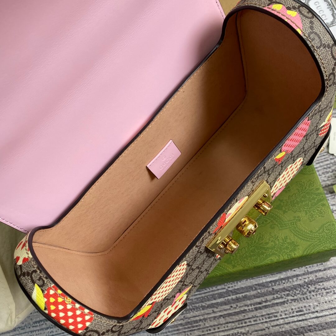 gg 603221 handbag shoulder bag cross body bags pink padlock calfskin