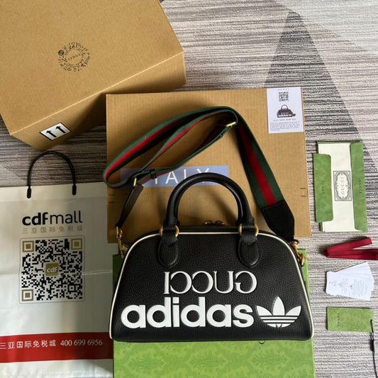 gg 702397 shoulder bag handbag black adidas x gc