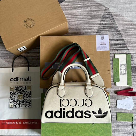 gg 702397 shoulder bag handbag white adidas x